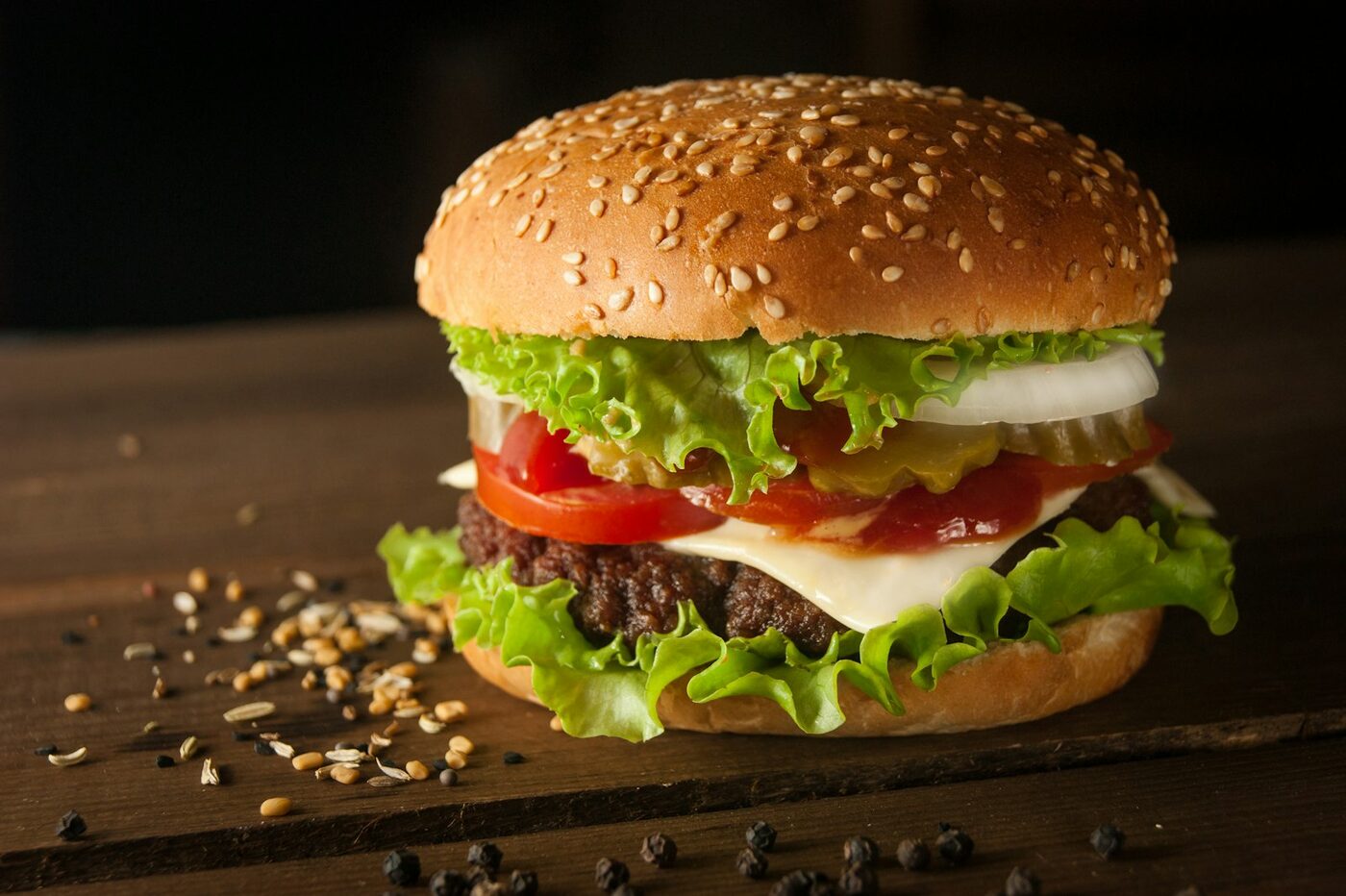 Prémium burger közelről